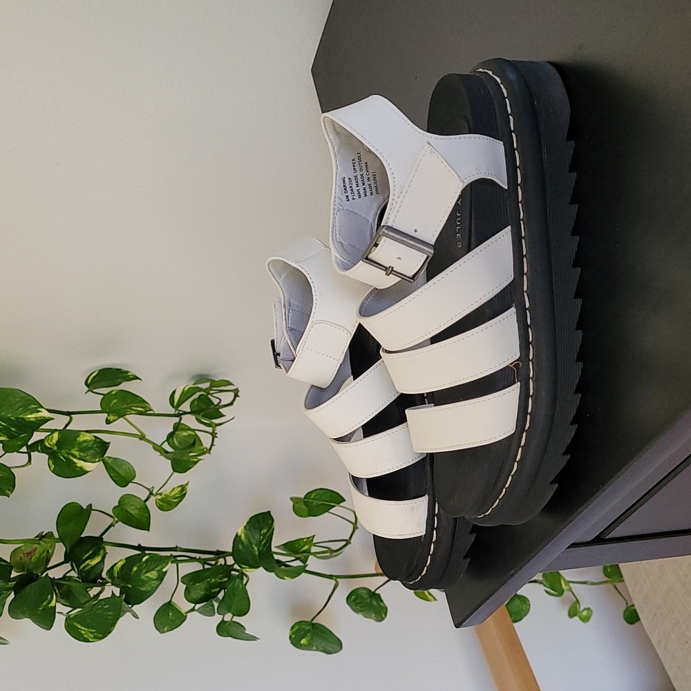 White sandals